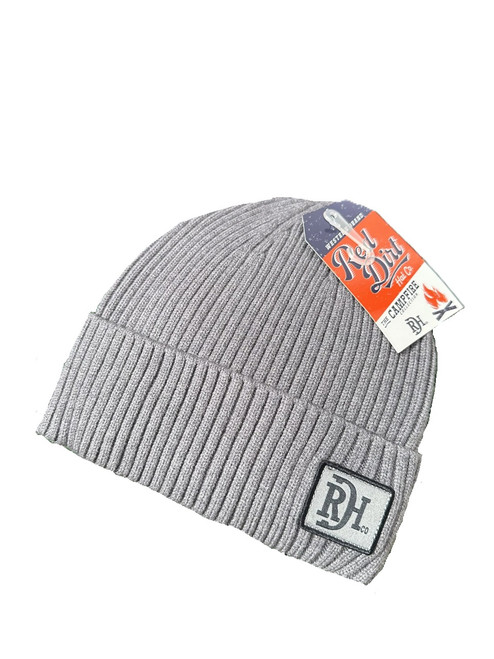 Red Dirt Classic Rib Knit Beanie Cap - Heather Gray