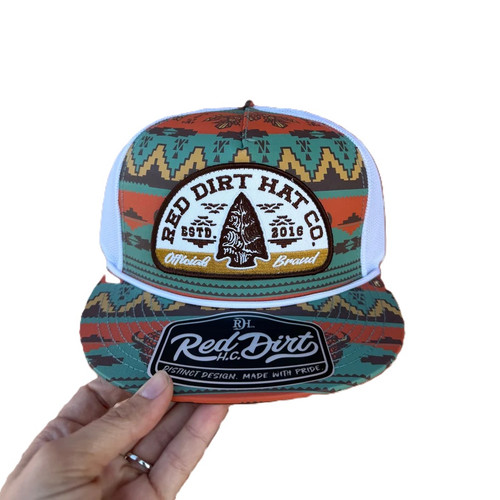 Red Dirt Aztec Lost & Found White Cap