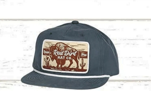 Red Dirt Charcoal/White Western Roamer Snapback Cap