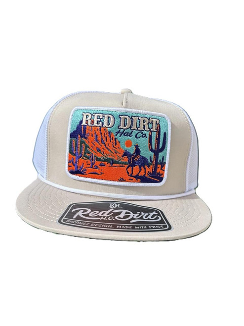 RED DIRT Red Dirt Desert Rider Flat Bill Cap - Sand/White 