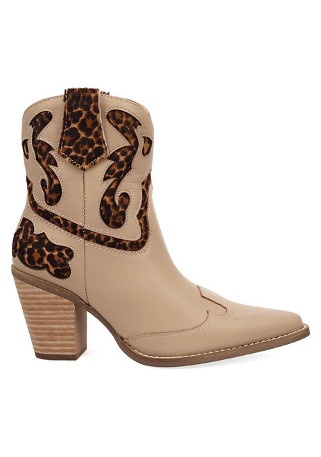 DAN POST Dingo Women's Sand Leopard Run Wild Leather Boots 