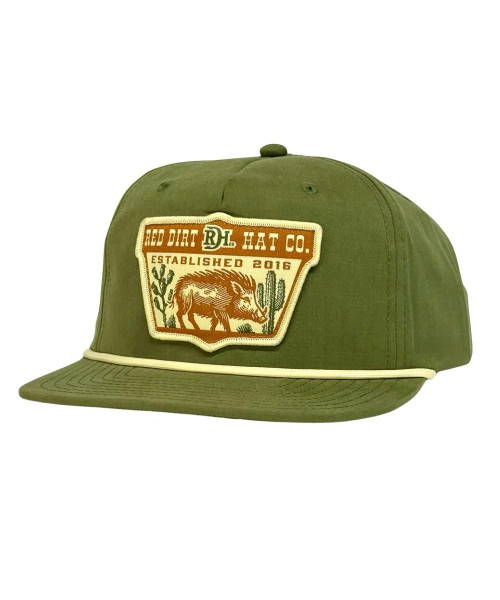 RED DIRT Olive Red Dirt The Hunt Embroidered Logo Patch Cap 