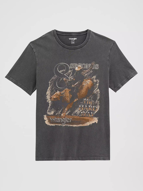 Men's Wrangler Hard Way Rodeo Graphic T-Shirt - Mineral Wash Black