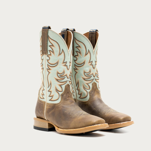 Hyer Women's Classic Western Topeka Leather Cowboy Boots - Tan