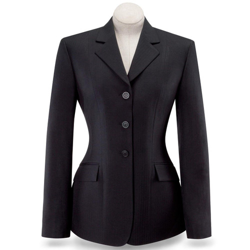 RJ CLASSICS RJ Classics Women's Black Herringbone English Show Jacket 