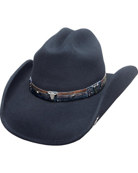 BULLHIDE Bullhide Hats Unisex Black Biting The Dust Wool Felt Cowboy Hat  BULLHIDE Bullhide Hats Unisex Black Biting The Dust Wool Felt Cowboy Hat
