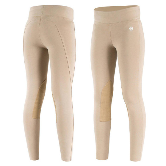 HORZE  Horze Juniors Knee Patch Active Riding Tights 36221  HORZE  Horze Juniors Knee Patch Active Riding Tights 36221