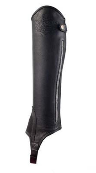 HORZE Horze Black Crescendo Glendale Leather Chaps 