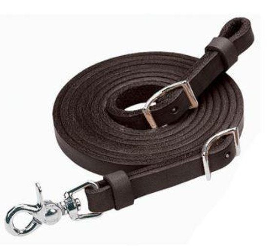 WEAVER Weaver Black Leather Roper Rein 5/8" x 7' 