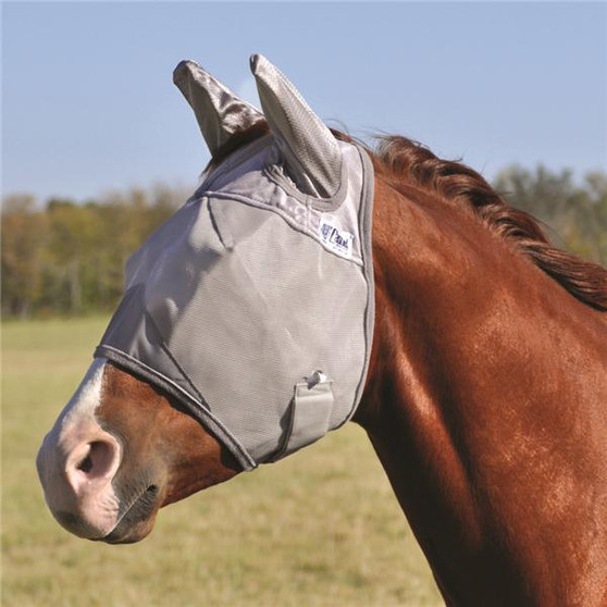 CASHEL Cashel Grey Crusader Fly Mask Standard With Ears  CASHEL Cashel Grey Crusader Fly Mask Standard With Ears