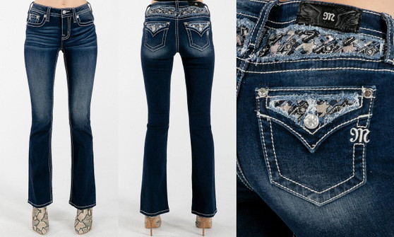MISS ME Miss Me Women's  Houndstooth Chloe Bootcut Western Jeans 