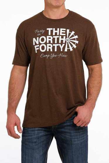 CINCH Cinch Men's Heather Brown North Forty Tee  CINCH Cinch Men's Heather Brown North Forty Tee