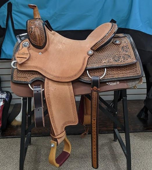 SCOTT THOMAS SADDLES Scott Thomas 16" Ranch Cutter Antiqued Natural Leather Saddle 