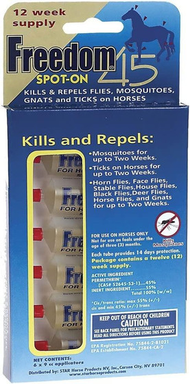 HOLT Freedom 45 Spot On Treatment For Horses  