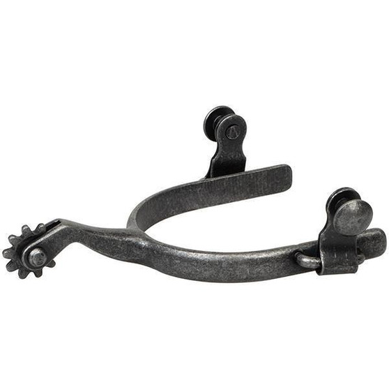 WEAVER Weaver Leather Men's Black Roping Rowel Spur  WEAVER Weaver Leather Men's Black Roping Rowel Spur