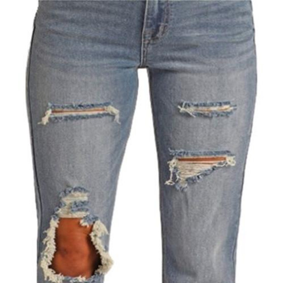 PANHANDLE SLIM Rock & Roll Denim Panhandle Slim Women's Medium Wash High Rise Modest Boot 