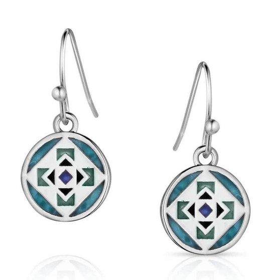 MONTANA SILVERSMITH Montana Silversmiths Women's Turquoise Subtle Charm Earrings  MONTANA SILVERSMITH Montana Silversmiths Women's Turquoise Subtle Charm Earrings