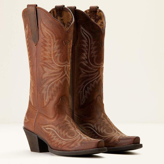 ARIAT Ariat Women's Rafter Tan Round Up Collins Western Leather Boot  ARIAT Ariat Women's Rafter Tan Round Up Collins Western Leather Boot