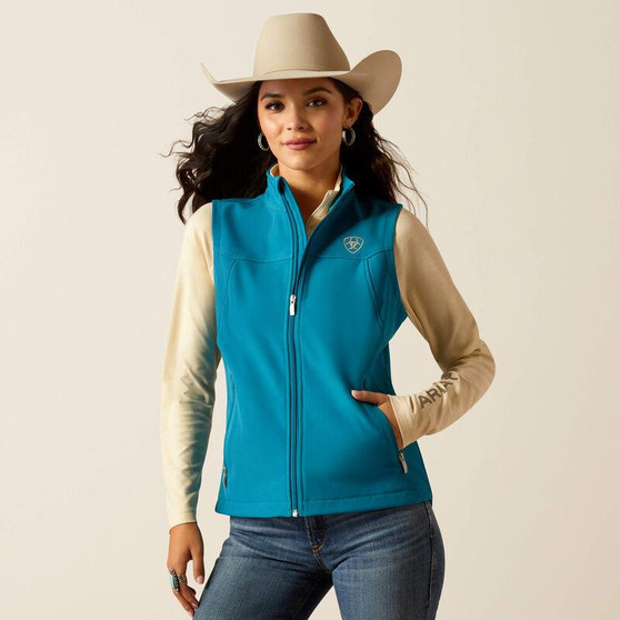 ARIAT Ariat Women's Ocean Depths/Retro Ranch Print New Team Softshell Vest 