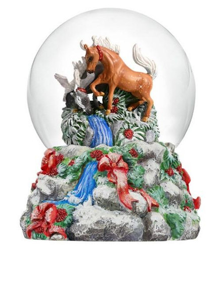 REEVES INTERNATIONAL INC. Reeves International Inc. Breyer Winter Woodland 2024 Holiday Musical Snow Globe 