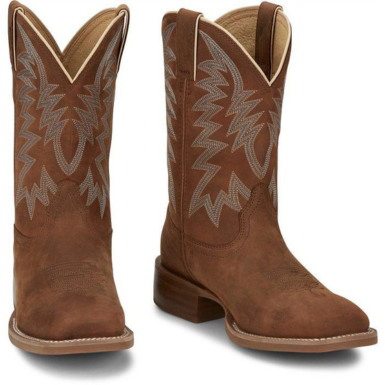 JUSTIN Justin Men's Pecan Brown Big Bucks Western Boot 