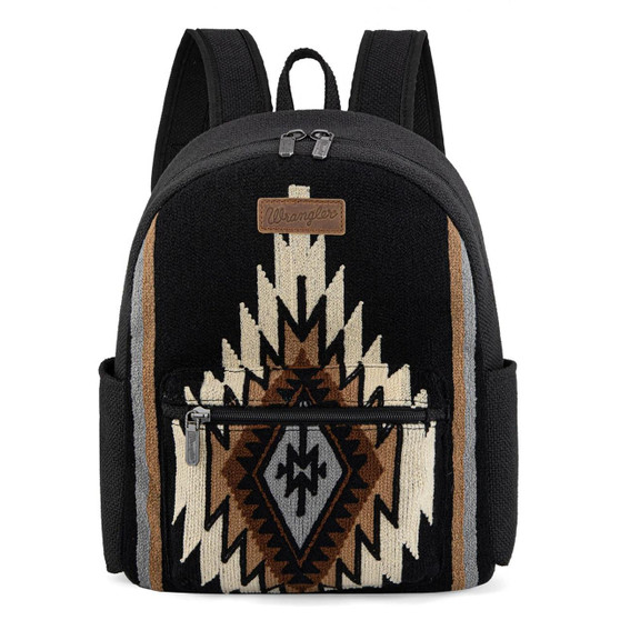 MONTANA WEST Montana West Wrangler Women's Black Southwestern Knitted Backpack 