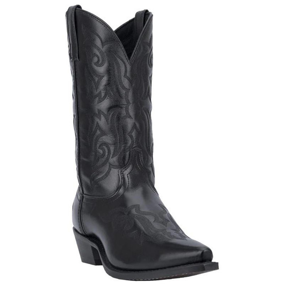 DAN POST Laredo Men's Hawk Black Leather Snip Toe Cowboy Boots 