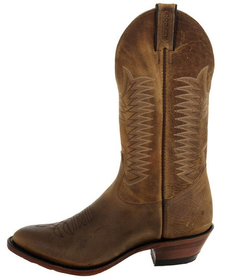 BOULET Boulet Men's Amber Brown Leather Medium Cowboy Western Boot  BOULET Boulet Men's Amber Brown Leather Medium Cowboy Western Boot