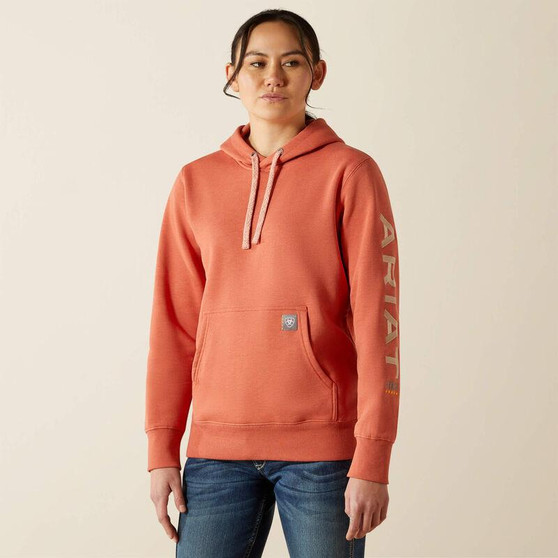 ARIAT Ariat Women's Aragon Heather/Cameo Rebar Graphic Hoodie 
