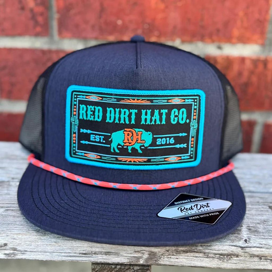 RED DIRT Red Dirt Navy & Black Tarnation Multi Rope Hat  RED DIRT Red Dirt Navy & Black Tarnation Multi Rope Hat