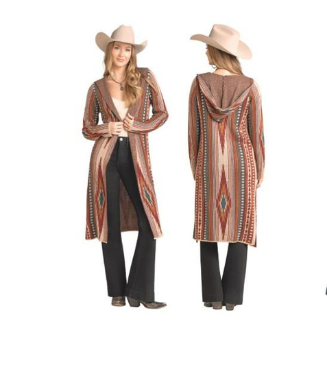 PANHANDLE SLIM Rock & Roll Denim Women's Beige Aztec Sweater Cardigan  PANHANDLE SLIM Rock & Roll Denim Women's Beige Aztec Sweater Cardigan