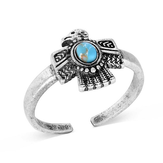 Montana Silversmiths Women's Silver & Turquoise Spirit Of The Sky Ring