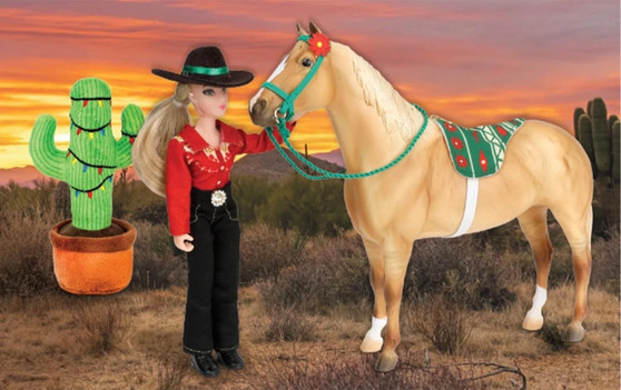 Breyer 2025 Holiday Trail Ride Pony Play Set