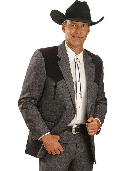 CIRCLE S Circle S Men's Heather Charcoal Boise Arrow Western Sports Jacket 