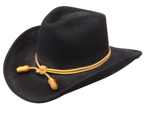 RESISTOL HATS RESISTOL JOHN WAYNE THE FORT CRUSHABLE BLACK CAVALRY COWBOY HAT 