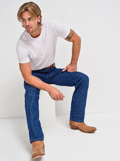 WRANGLER Wrangler Men's Prewashed Indigo High Rise Original Fit Cowboy Cut Jean 