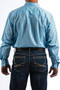 CINCH Cinch Men's Blue Geometric Button Down Western Shirt 