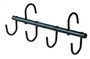 CENTAUR  Centaur Black Portable 4 Hooks Tack Rack Bar  CENTAUR  Centaur Black Portable 4 Hooks Tack Rack Bar