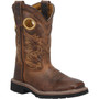 DAN POST Dan Post Kid's Amarillo Brown Square Toe Western Cowboy Leather Boot 
