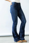 KIMES RANCH Kimes Ranch Women's Mid Wash Blue Jennifer Ultra High Rise Wide Flare Denim Jean 