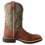 TWISTED X Twisted X Men's Brown And Green 11" Tech X Western Cowboy Boot  TWISTED X Twisted X Men's Brown And Green 11" Tech X Western Cowboy Boot
