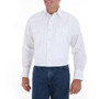 WRANGLER Wrangler Men's White Western Snap Dobby Stripe Shirt  WRANGLER Wrangler Men's White Western Snap Dobby Stripe Shirt