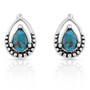 MONTANA SILVERSMITH Montana Silversmiths Touch Of Turquoise Teardrop Earrings ER5123 