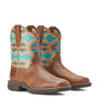 ARIAT Ariat Women's Dry Taupe/Turquoise Blanket Anthem Shortie Savanna Western Boot 