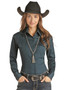 PANHANDLE SLIM Panhandle Women's Solid Snap Western Shirt 