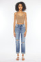 KANCAN KanCan Women's Dark Wash Jinny High Rise Mom Jean 