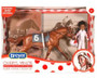 BREYER Cheryl White Rider, Horse, and Book Set 