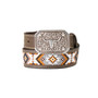 M & F 3D Child's Beaded Inlay Buck Laced Bull Rider Belt 