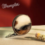 MONTANA WEST Wrangler Genuine Hair on Cowhide Circular Coin Pouch Bag Charm Coffee 
