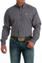 CINCH Cinch Men's Purple Classic Geographic Print Button Down Long Sleeve Shirt 